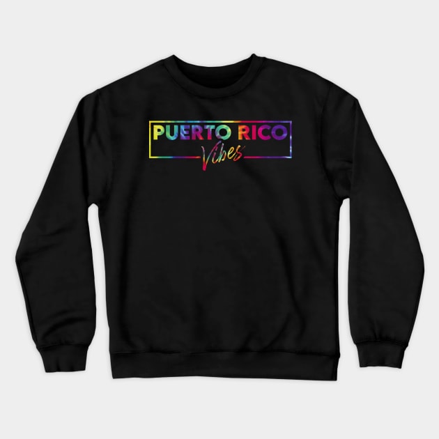 Puerto Rico vacay vibes tie dye art Crewneck Sweatshirt by SerenityByAlex
